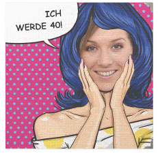 Gästebuch Selection Geburtstag "Popart Woman"