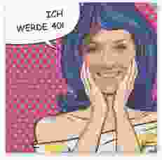 Gästebuch Selection Geburtstag "Popart Woman"