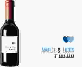 Piccoloetikett Hochzeit Couple Etikett Piccolo blau