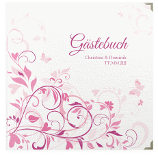 Klick: Details zu Gästebuch Selection Hochzeit "Lilly" anzeigen Gästebuch Selection Hochzeit Lilly Leinen-Hardcover pink