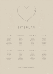 Klick: Details zu Sitzplan Poster Hochzeit "Lebenstraum" anzeigen Sitzplan Poster Hochzeit Lebenstraum 50 x 70 cm Poster beige
