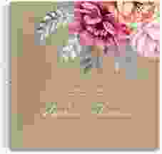 Gästebuch Hochzeit Blooming Ringbindung Kraftpapier