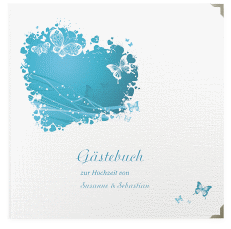 Klick: Details zu Gästebuch Selection Hochzeit "Mailand" anzeigen Gästebuch Selection Hochzeit Mailand Leinen-Hardcover tuerkis