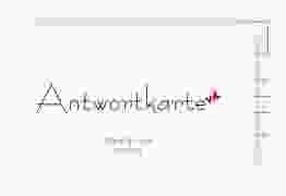 Antwortkarte Hochzeit  "Twohearts"