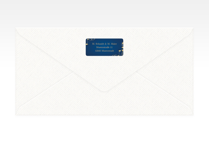 Absenderetikett Hochzeit Eternity 45,7 x 21,2 mm blau