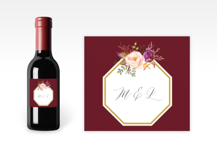 Piccoloetikett Hochzeit Prachtvoll Etikett Piccolo rot