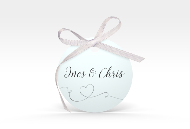 Geschenkanhänger Hochzeit Dolce Geschenkanhänger, rund tuerkis