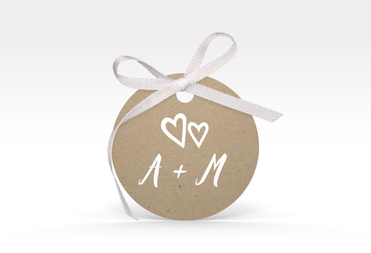 Geschenkanhänger Hochzeit Icons Geschenkanhänger, rund hochglanz