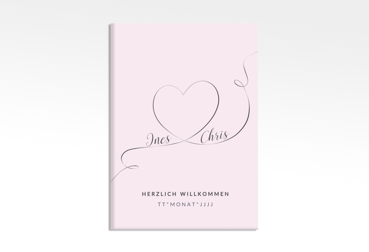 Willkommensschild Poster Dolce 50 x 70 cm Leinwand rosa