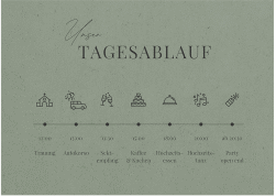 Klick: Details zu Tagesablauf Poster Hochzeit "Vereint" anzeigen Tagesablauf Poster Hochzeit "Vereint"