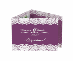 Klick: Details zu Inviti matrimonio collezione Montreux anzeigen Inviti matrimonio collezione Montreux A6 doppelt geklappt fucsia