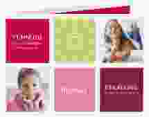 Kommunionseinladung Arcula A6 Klappkarte quer pink