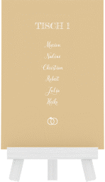 Klick: Details zu Tischaufsteller Hochzeit "Rise" anzeigen Tischaufsteller Hochzeit Rise Tischaufsteller beige