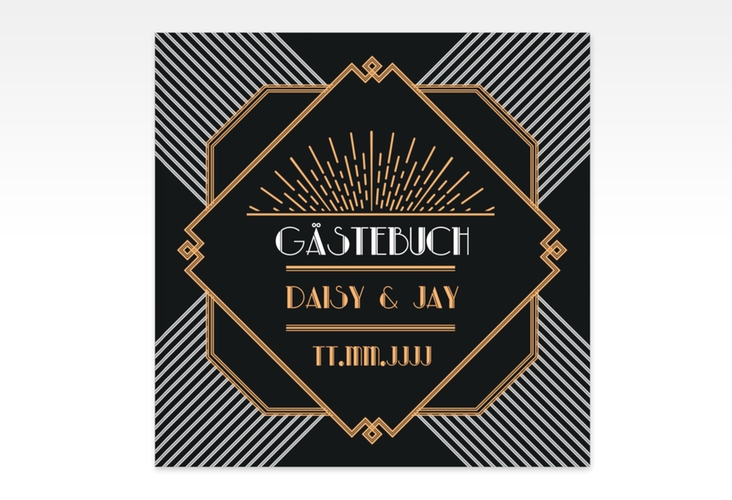 Gästebuch Creation Gatsby 20 x 20 cm, Hardcover im 20er-Jahre-Stil