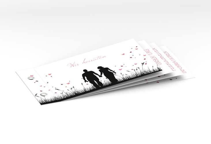 Einladung Hochzeit "Rouen" Booklet schwarz