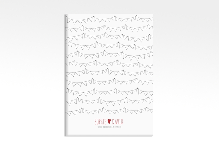 Wedding Tree Leinwand Wimpel (bis 200 Gäste) 50 x 70 cm