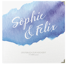 Klick: Details zu Gästebuch Selection Hochzeit "Aquarella" anzeigen Gästebuch Selection Hochzeit Aquarella Leinen-Hardcover blau
