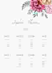 Sitzplan Poster Hochzeit "Blooming"