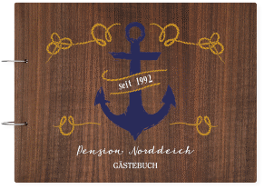 Klick: Details zu Gästebuch Holzcover Nussbaum "Norddeich" anzeigen Gästebuch Holzcover Nussbaum "Norddeich"