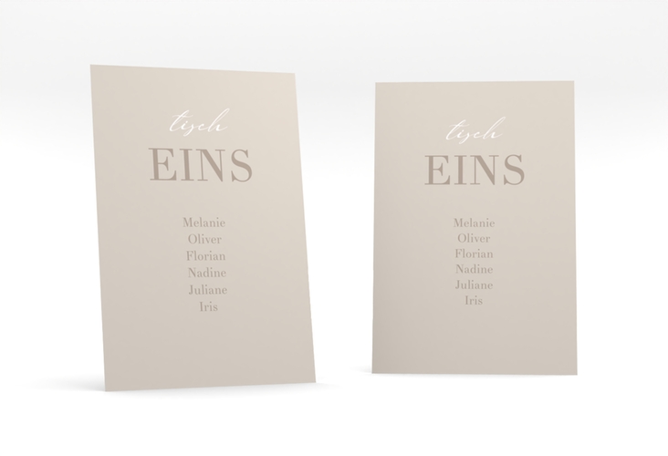 Tischaufsteller Hochzeit Moment Tischaufsteller beige hochglanz