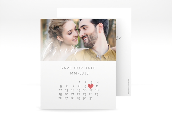 Save the Date-Kalenderblatt Promise Kalenderblatt-Karte weiss hochglanz