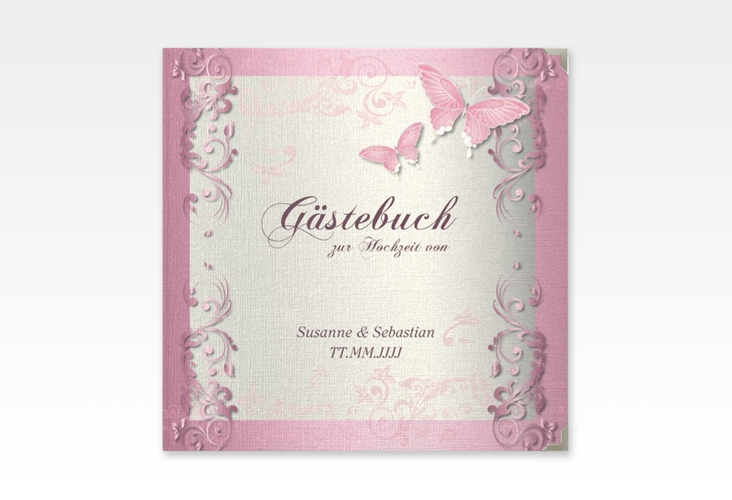 Gästebuch Selection Hochzeit Toulouse Leinen-Hardcover rosa