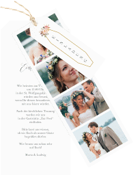 Klick: Details zu Hochzeitseinladung "Prachtvoll" anzeigen Hochzeitseinladung Prachtvoll Kartentrio weiss