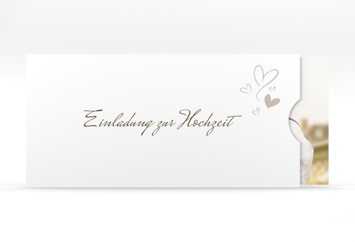 Hochzeitseinladung Purity Einsteckkarte weiss