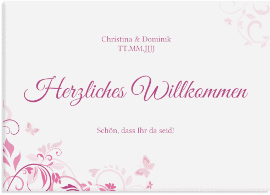 Klick: Details zu Willkommensschild Leinwand "Lilly" anzeigen Willkommensschild Leinwand "Lilly" 70 x 50 cm Leinwand pink