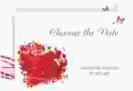 Change the Date-Karte Hochzeit Mailand A6 Karte quer rot