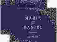 Save the Date-Visitenkarte Glitter Visitenkarte quer blau