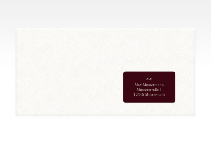 Empfängeretikett Hochzeit Moment 63,5 x 38,1 mm rot