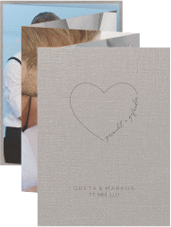 Klick: Details zu Foto-Leporello Hochzeit "Lebenstraum" anzeigen Foto-Leporello Hochzeit Lebenstraum Leporello grau