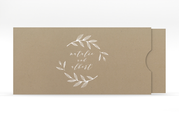 Hochzeitseinladung Naturelove Einsteckkarte weiss
