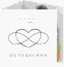 Dankeskarte Hochzeit Infinity quadr. Doppel-Klappkarte gruen