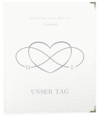 Klick: Details zu Hochzeitsalbum "Infinity" anzeigen Hochzeitsalbum Infinity 21 x 25 cm grau