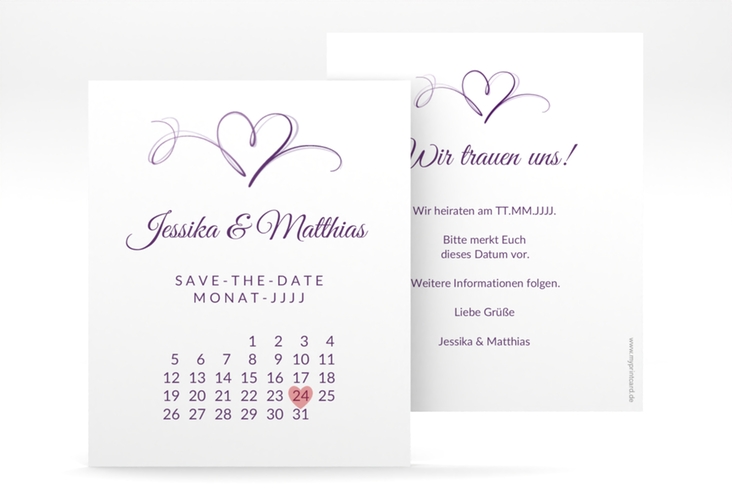 Save the Date-Kalenderblatt Envie Kalenderblatt-Karte