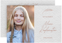 Konfirmationseinladung Ähre A6 Karte quer weiss