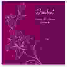 Gästebuch Creation Lille 20 x 20 cm, Hardcover pink romantisch mit Schmetterlingen