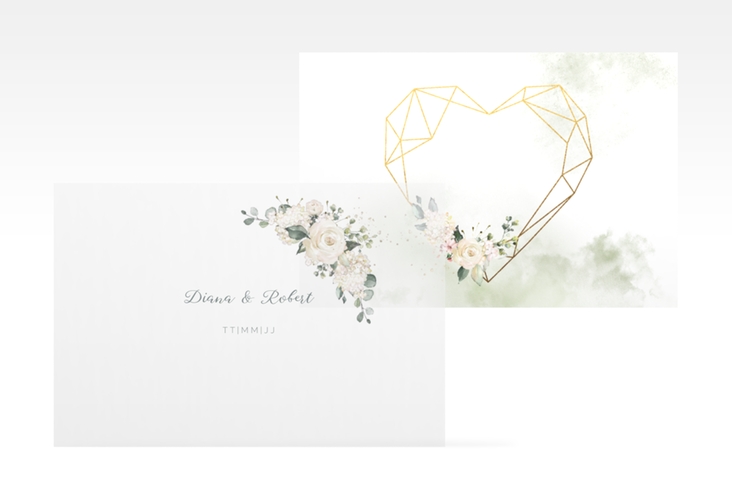Save the Date Deckblatt Transparent "Adore" A6 Deckblatt transparent