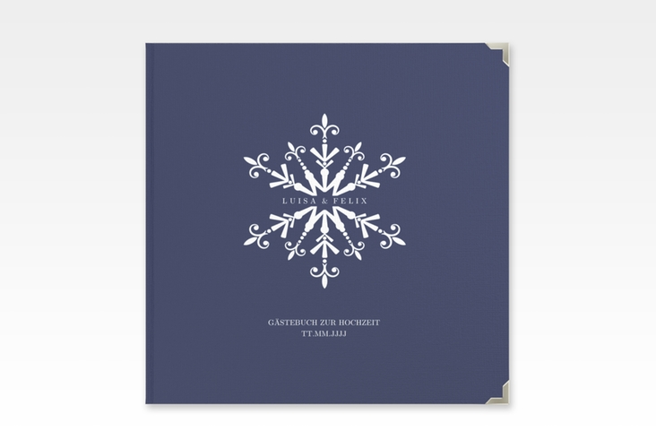 Gästebuch Selection Hochzeit Crystal Leinen-Hardcover mit Eiskristall