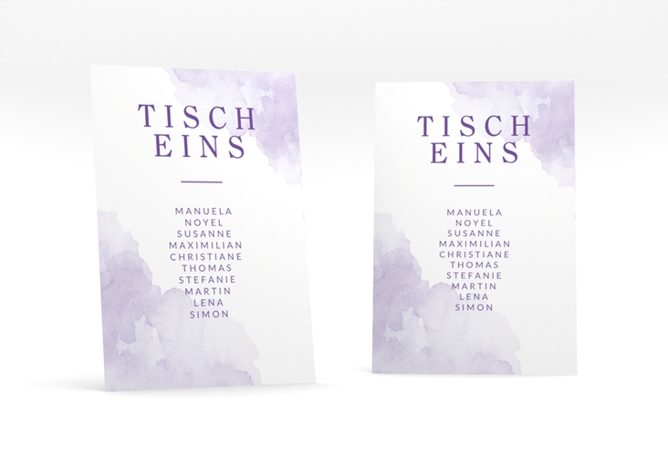 Tischaufsteller Hochzeit Blush Tischaufsteller lila