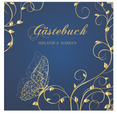 Klick: Details zu Gästebuch Selection Hochzeit "Eternity" anzeigen Gästebuch Selection Hochzeit Eternity Leinen-Hardcover blau