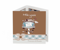 Klick: Details zu Ringraziamenti matrimonio collezione Stoccarda anzeigen Ringraziamenti matrimonio collezione Stoccarda Quadr. Karte doppelt blu