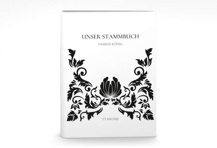 Stammbuch A5 Royal Stammbuch A5 weiss mit barockem Blumen-Ornament