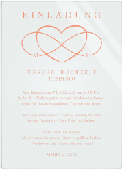 Klick: Details zu Acryl-Hochzeitseinladung "Infinity" anzeigen Acryl-Hochzeitseinladung Infinity Acrylkarte hoch apricot