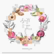 Gästebuch Creation Hochzeit Trockenblumen 20 x 20 cm, Hardcover weiss