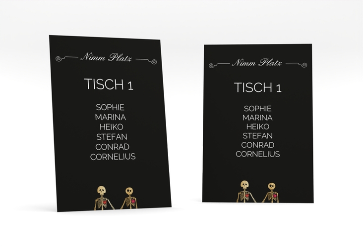 Tischaufsteller Hochzeit Bones Tischaufsteller