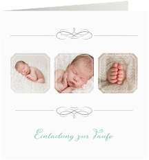 Einladung Taufe "Federleicht"