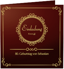 Klick: Details zu Einladung 80. Geburtstag "Bert/Berta" anzeigen Einladung 80. Geburtstag "Bert/Berta"